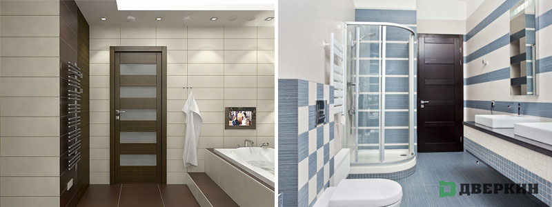 Двери в ванную комнату, примеры фото в интерьере