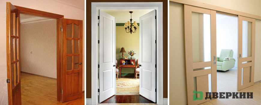 Двойные и раздвижные двери в зал, фото