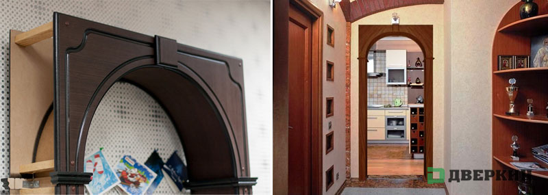 Межкомнатная арка, фото до и после установки