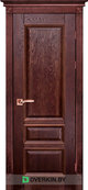 Межкомнатная дверь Ока массив дуба Аристократ-1 ДГ, цвет Махагон