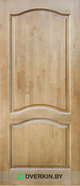 Межкомнатная дверь из массива сосны Поставы №7 ДГ (лак), цвет Светлый лак