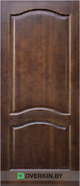 Межкомнатная дверь из массива сосны Поставы №7 ДГ (лак), цвет Тёмный лак