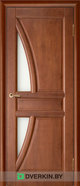 Межкомнатная дверь Vi-Lario (Вилейка) массив сосны Monet ЧО, цвет Махагон