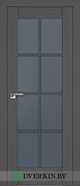 Двери межкомнатные Экошпон Profil Doors 101х (стекло графит), цвет Пекан Тёмный