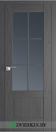 Двери межкомнатные Экошпон Profil Doors 103х (стекло графит), цвет Пекан Темный