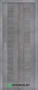 Складные двери el'PORTA Эко Шпон Порта-21, цвет Grey Veralinga