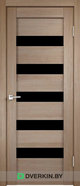 Межкомнатная дверь Porta P13, цвет Дуб скальный, стекло Лакобель чёрное