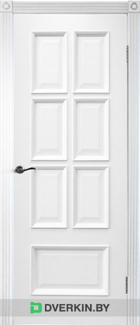 Шпонированная дверь Юркас Премиум Лондон ДГ эмаль белая