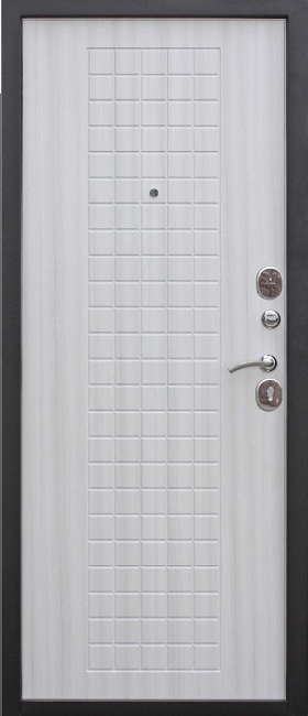 Входная дверь Гарда Муар 8мм, цвет Белый ясень