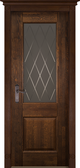 Межкомнатная дверь Ока Double Solid Wood Classic-2, цвет Античный орех