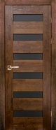 Межкомнатная дверь Ока Double Solid Wood Хай-тек 1, цвет Античный орех