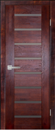 Межкомнатная дверь Ока Double Solid Wood Хай-тек 3, цвет Махагон