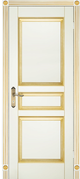 Дверь межкомнатная ОКА Венеция ДЧ из массива ольхи, цвет Белый + патина