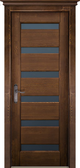 Межкомнатная дверь Ока из массива сосны Палермо, цвет Античный орех