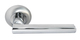 Дверная ручка Morelli МН-25 SC/CP Бридж, Матовый хром/Полированный хром