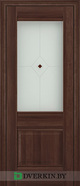 Межкомнатная дверь Profil Doors 2X ДО с фьюзингом, цвет Орех Сиена