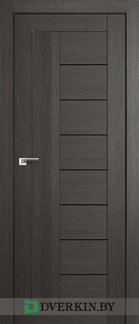 Межкомнатные двери Экошпон Profil Doors модель 17x (чёрный триплекс)