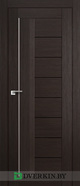 Межкомнатные двери из экошпона Profil Doors 17х (чёрный триплекс), цвет Венге Мелинга