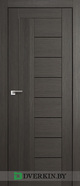 Межкомнатные двери из экошпона Profil Doors 17х (чёрный триплекс), цвет Грей Мелинга