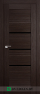 Межкомнатные двери из экошпона Profil Doors 18х (чёрный триплекс), цвет Венге Мелинга