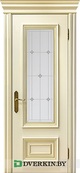 Межкомнатная дверь Корсо 2 Geona Interio, цвет Слоновая кость с золотой патиной