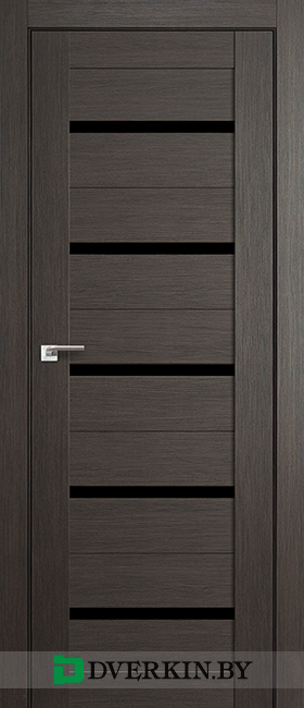 Межкомнатные двери Экошпон Profil Doors модель 7х (чёрный триплекс)