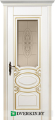 Межкомнатная дверь Оливия 2 Geona Premium, цвет Крем с Золотой патиной 