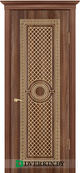Межкомнатная дверь Данте Geona Premium, цвет Орех седой светлый с Золотой патиной 