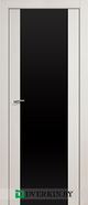 Двери межкомнатные Экошпон Profil Doors 8х (чёрный триплекс), цвет ЭшВайт Мелинга
