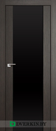 Двери межкомнатные Экошпон Profil Doors 8х (чёрный триплекс), цвет Грей Мелинга