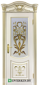 Межкомнатная дверь Стефана Geona Premium, цвет Крем с Золотой патиной