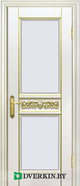 Межкомнатная дверь Луиджи 2 Geona Premium, цвет Крем с Золотой патиной