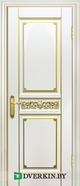 Межкомнатная дверь Луиджи Geona Premium, цвет Крем с Золотой патиной