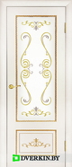 Межкомнатная дверь Сицилия Geona Premium, цвет Крем с Золотой патиной