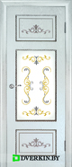 Межкомнатная дверь Лоренцо Geona Premium, цвет Кавзар перламутр с Серебряной патиной