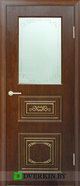 Межкомнатная дверь Асти Geona Premium, цвет Каштан с Шампань патиной