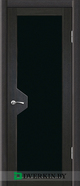Межкомнатная дверь Модус Geona Modern, цвет Венге шёлк (триплекс чёрный)