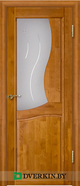 Дверь межкомнатная из массива ольхи Верона, цвет Медовый орех