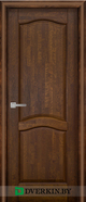 Дверь межкомнатная из массива ольхи Лео, цвет Античный орех