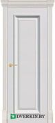 Межкомнатная дверь Ренессанс В1 Geona Premium-Renessans, цвет Софт айс с Золотой патиной по контуру