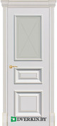 Межкомнатная дверь Ренессанс В3 Geona Premium-Renessans, цвет Софт айс с Золотой патиной по контуру