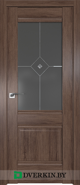 Межкомнатная дверь PROFIL DOORS 2XN (графит с фьюзингом)