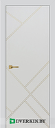 Межкомнатная дверь Альба 3 Geona Premium-Renessans с Золотой патиной по контуру