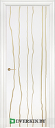 Межкомнатная дверь Голд 3 Geona Premium, цвет Софт милк с Золотой патиной