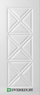Дверь межкомнатная Сканди-8 ДГ, цвет Белый