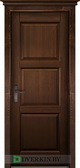 Межкомнатная дверь ОКА тонированный массив сосны Турин ДГ Античный орех с карнизом