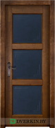Межкомнатная дверь ОКА из массива сосны Турин ДО Античный орех