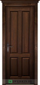 Межкомнатная дверь ОКА из массива сосны Ретро ДГ Античный орех с карнизом